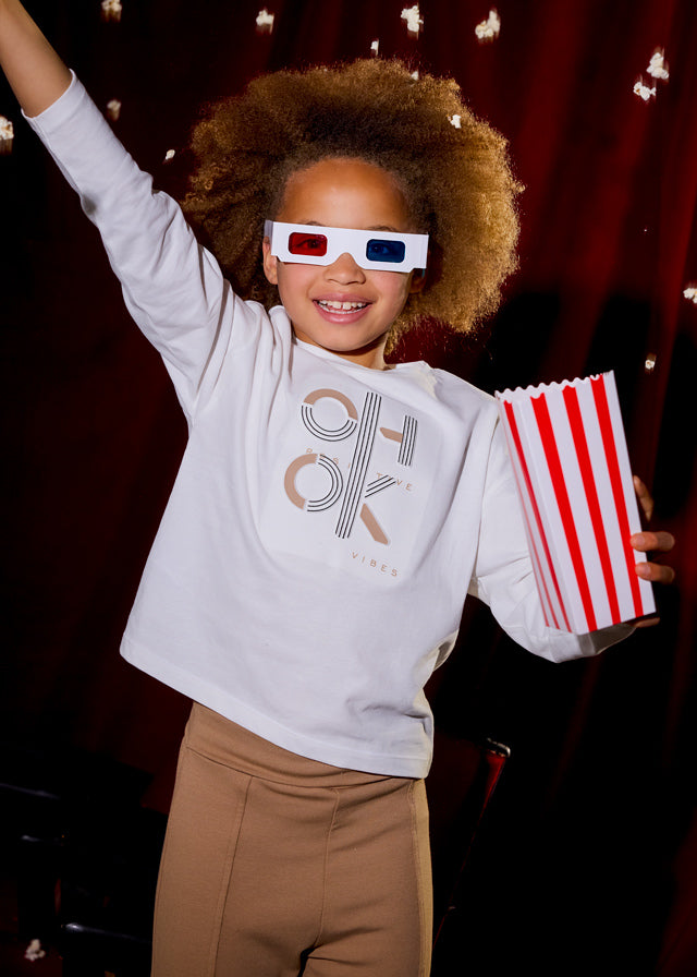 Koszulka długi rękaw ok - Śmietanka