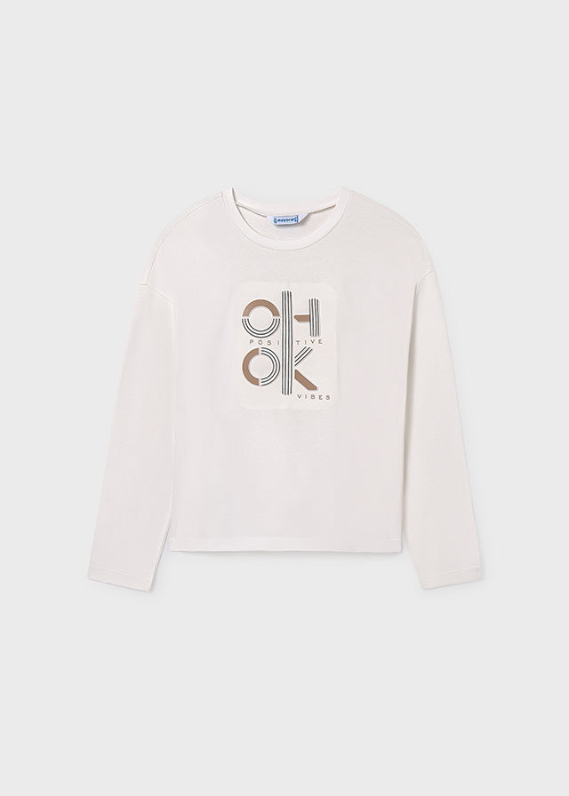 Koszulka długi rękaw ok - Śmietanka