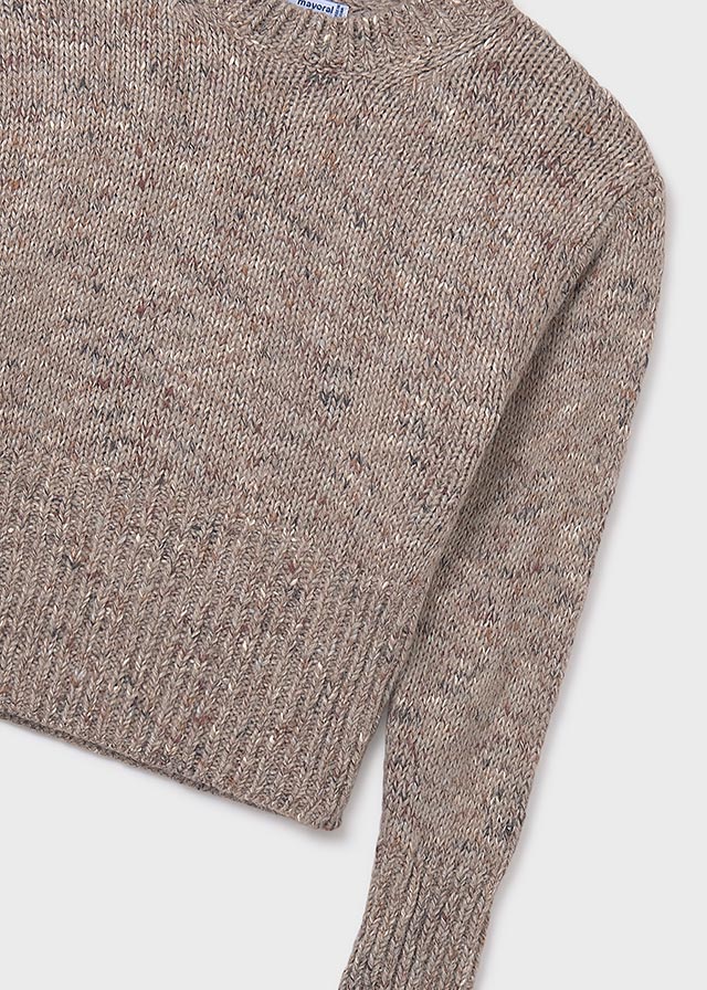 Sweter melanż - Taupe mix