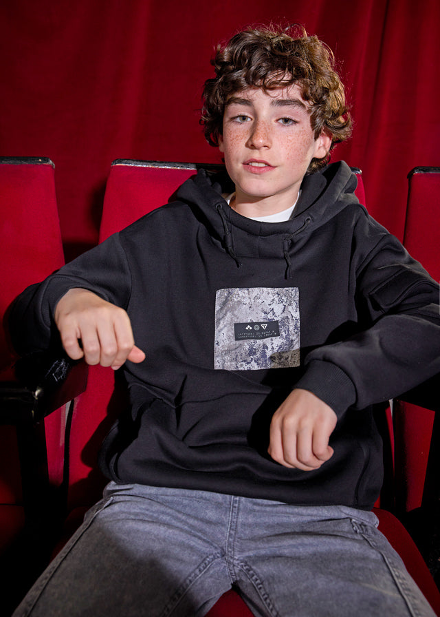 Bluza z motywem kontrastowym - Black