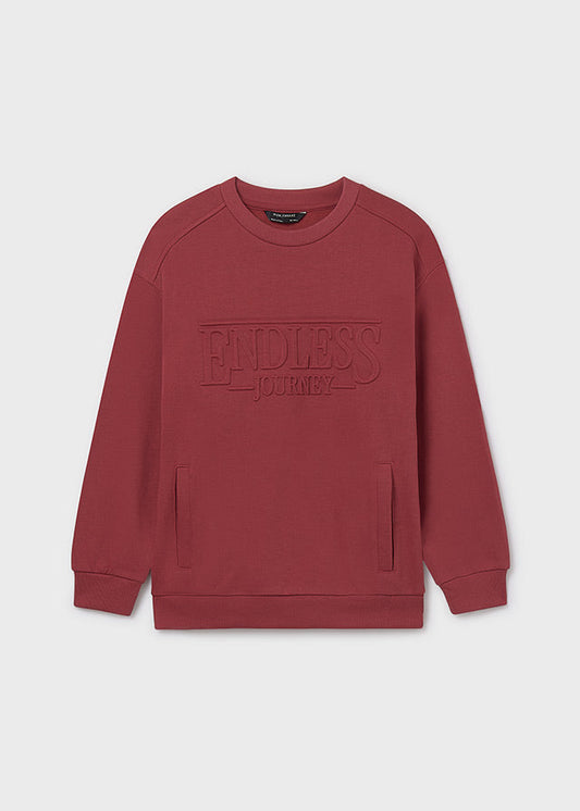 Bluza embossed bez kaptura - Berry