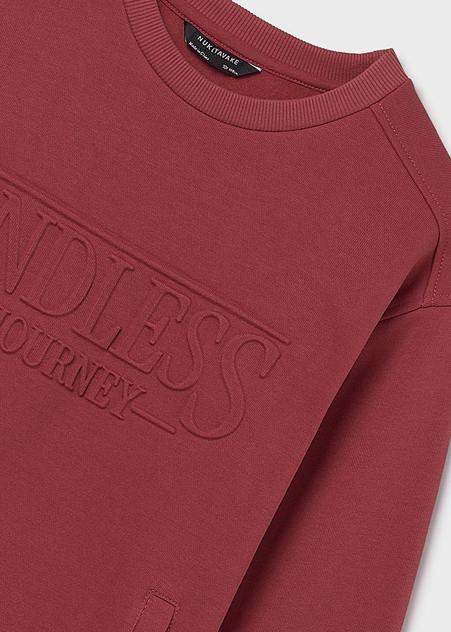 Bluza embossed bez kaptura - Berry