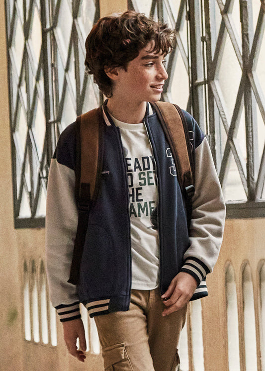 Bomberka dzianina - Granatowy