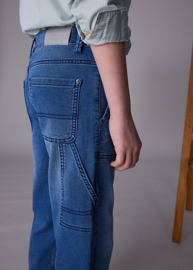 Spodnie soft denim worker - Medio