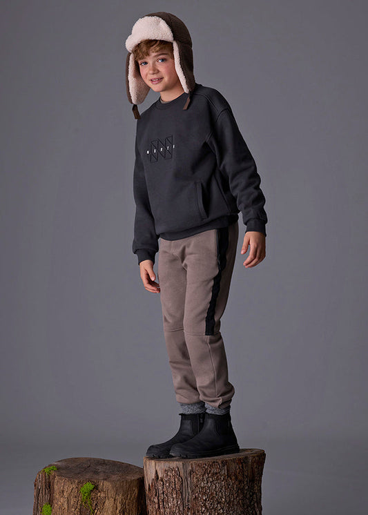 Spodnie z kontrastowym motywe - Sludge