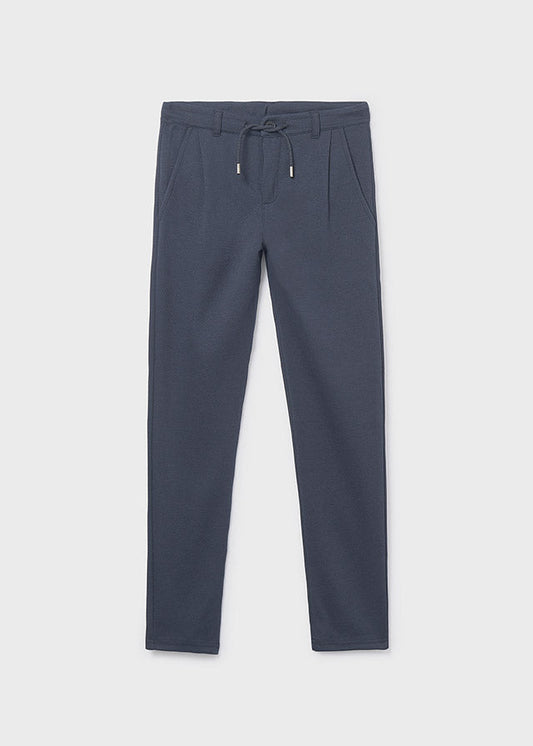 Spodnie z dzianiny smart - Granatowy