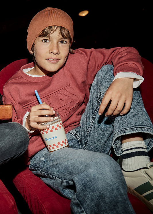 Spodnie denim wide fit - Dirty blue