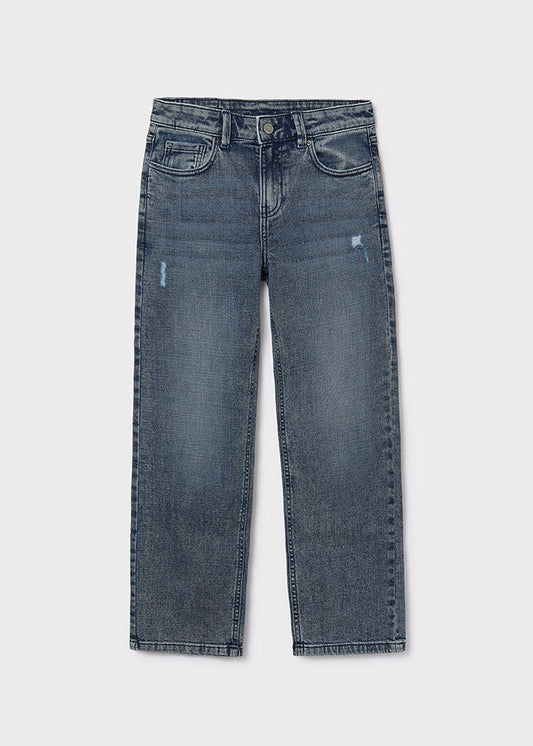 Spodnie denim wide fit - Dirty blue