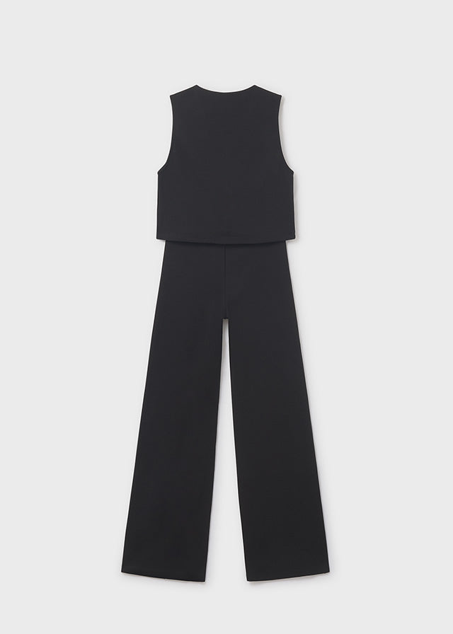 Komplet ze spodniami kamizelk - Black