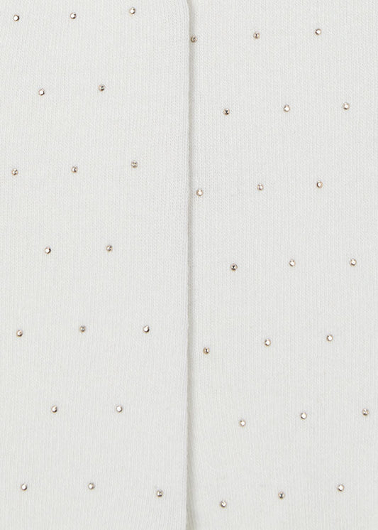 Rajstopy zdobione - Kremowy