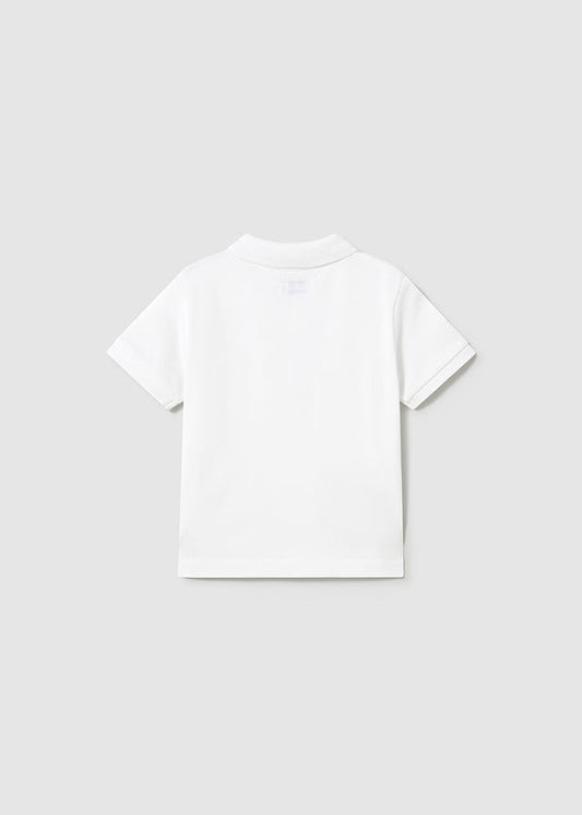 Koszulka polo krótki rękaw pika basic - Biały