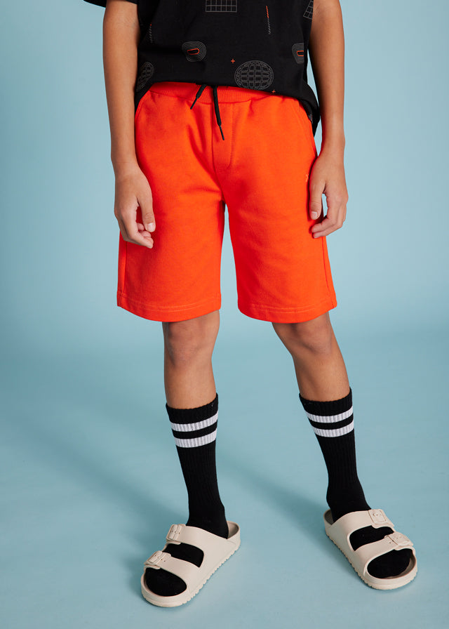 Bermudy dzianina basic - Tangerine