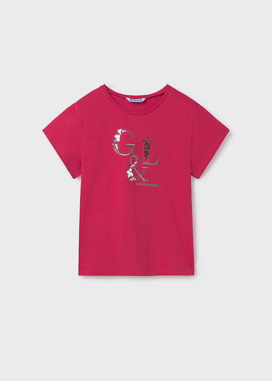 Koszulka krótki rękaw basic - Hibiskus