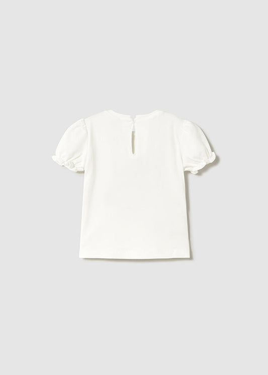 Koszulka krótki rękaw wizytowa - Kremowy