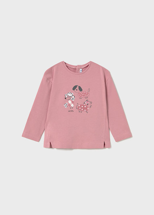 Koszulka długi rękaw - Różowy