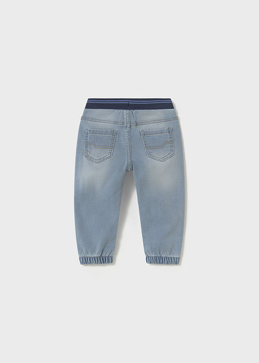 Spodnie soft denim jogger - Bleach