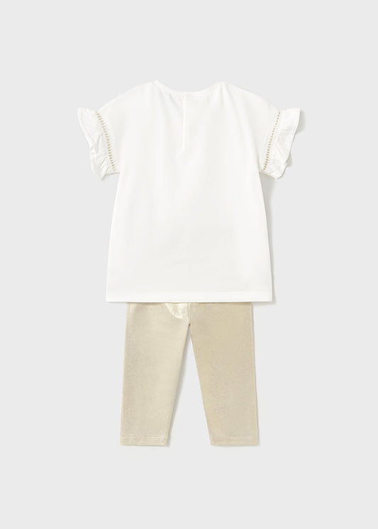 Komplet leginsy  vestir - Kość