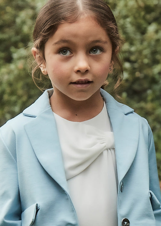 Bluzka z kokardką - Kremowy