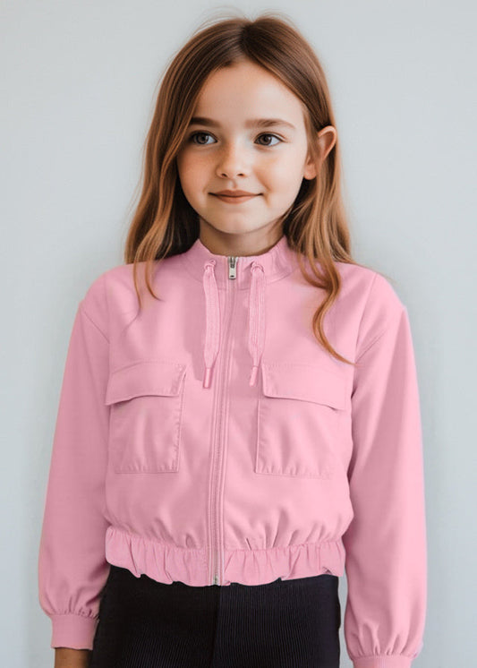 Bluza łączone tkaniny - Różowy