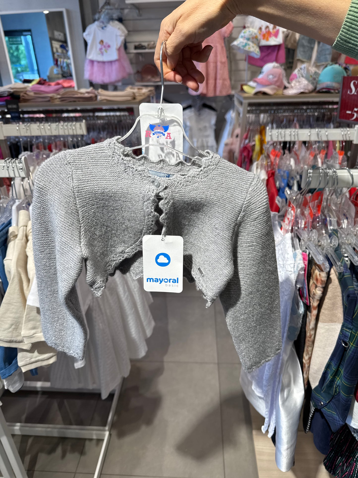 Sweter Rozp. Dzian. - Kolor Srebrny