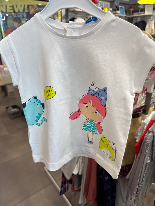 Koszulka K/R Dziewczynka Kotk