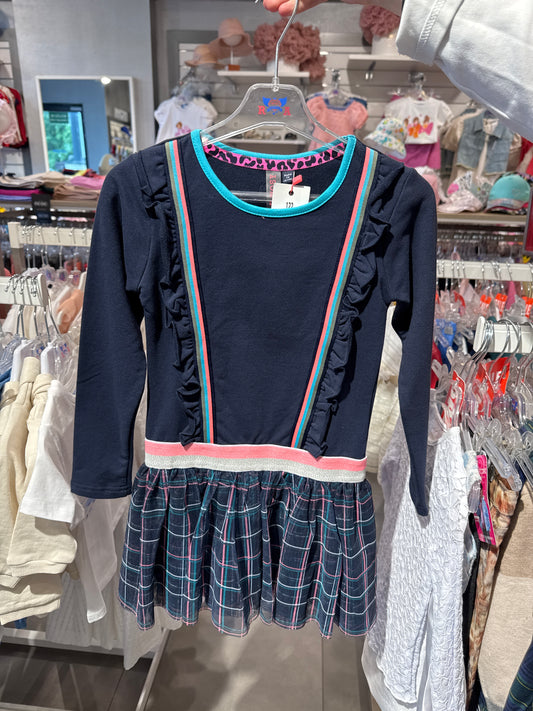 Sukienka B.Nosy Oxford Blu Z Falbankami Rozm.122