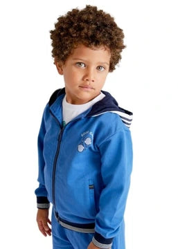 Bluza Z Kapturem Kontrast - Sky