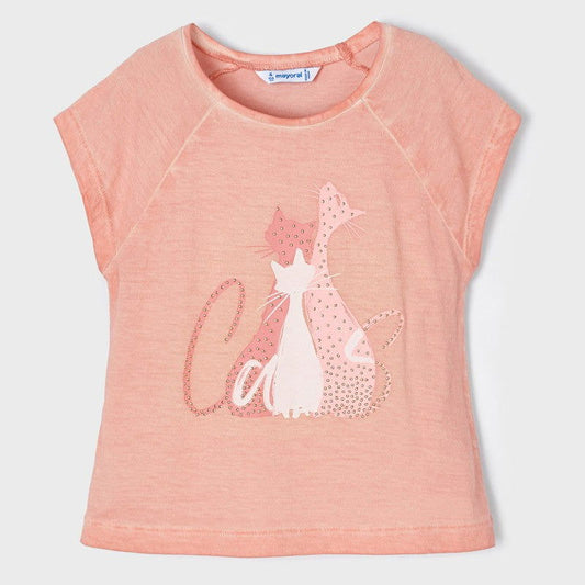 Koszulka K/R Ręcznie Barwiona - Brzoskwini