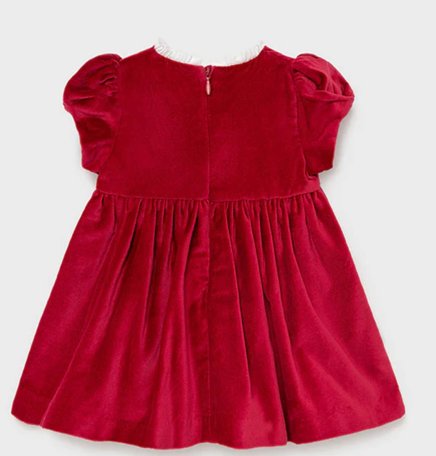 Sukienka Aksamitna Z Haftami Malina