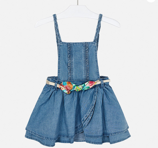 Spódnica na szelkach jeans