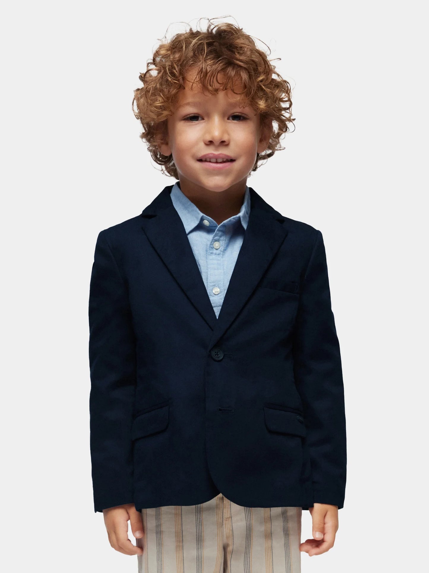 Marynarka Len - Kolor Granatowy