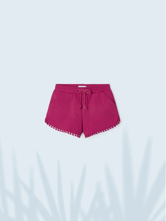 Szorty Z Dzianiny Basic - Kolor Hibiskus