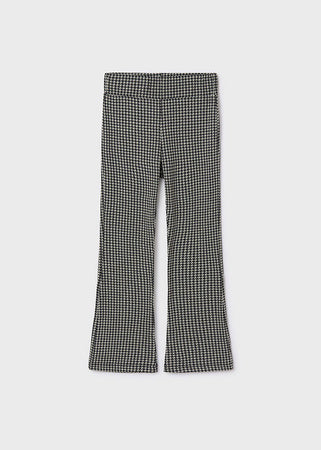 Leginsy Dzianina Żakard - Kolor Black