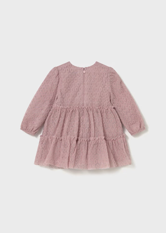 Sukienka z tiulem             - Kwarc