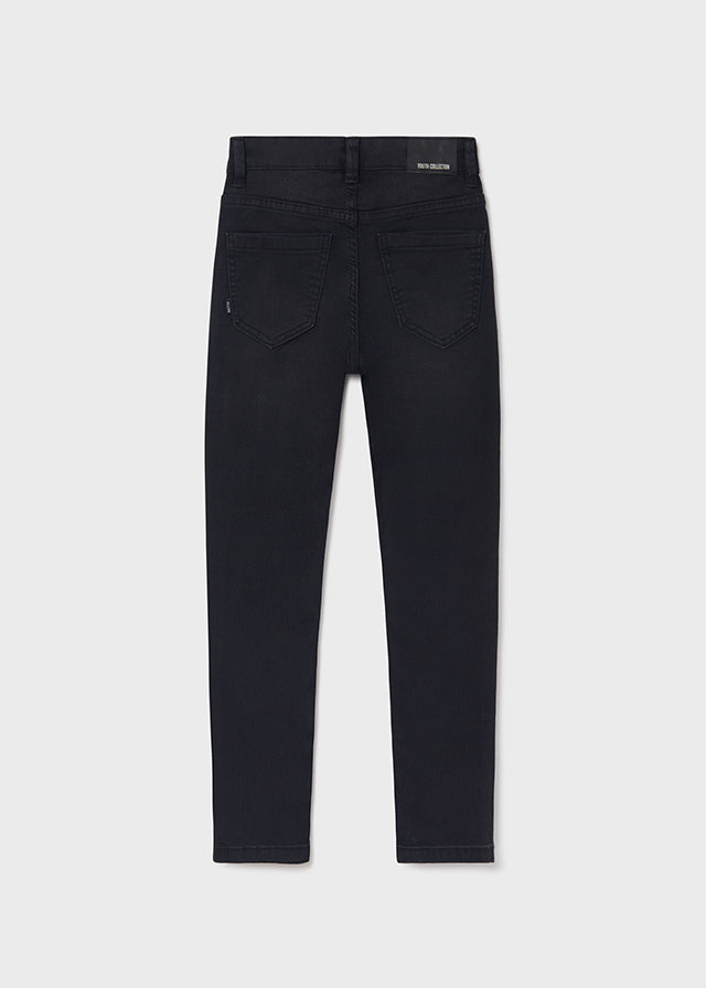 Spodnie jeans slim fit basic - kolor Czarny - Mayoral