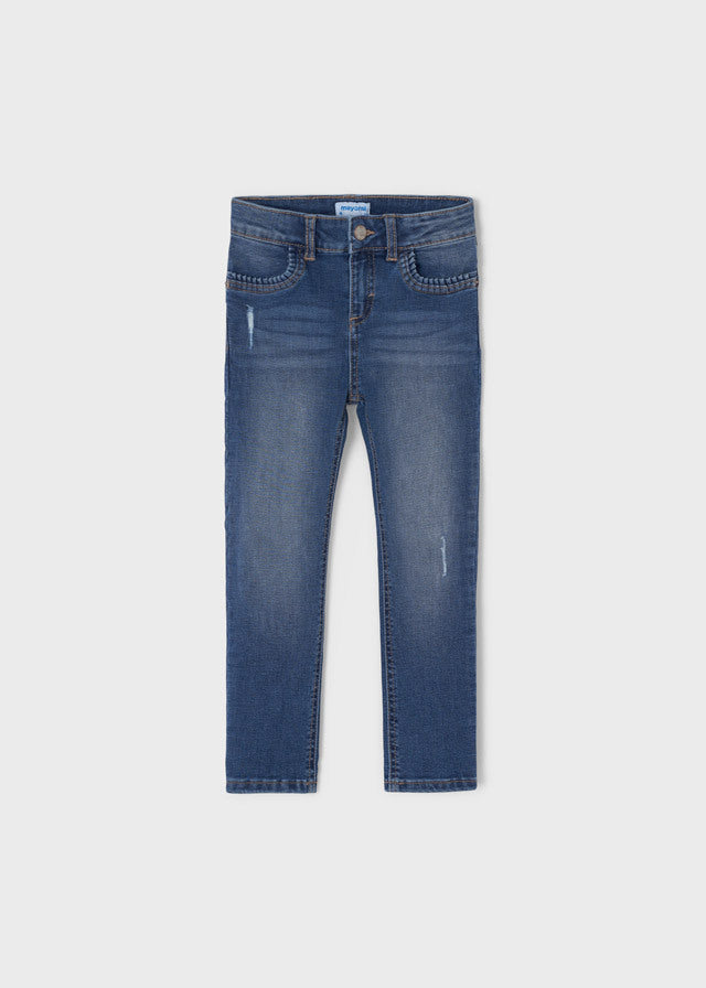 Spodnie rurki jeans basic - kolor Medio - Mayoral