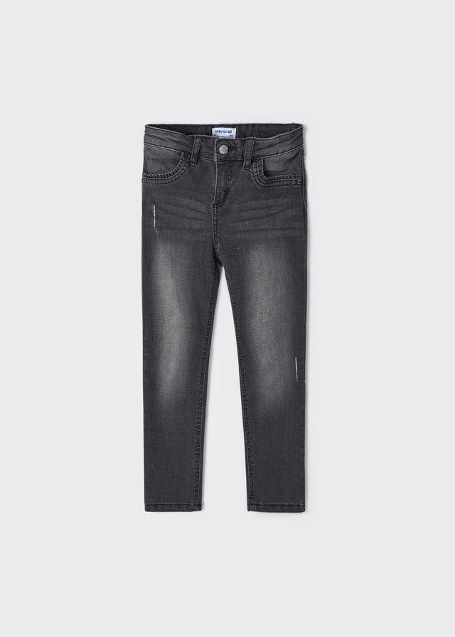 Spodnie rurki jeans basic - kolor Szary - Mayoral