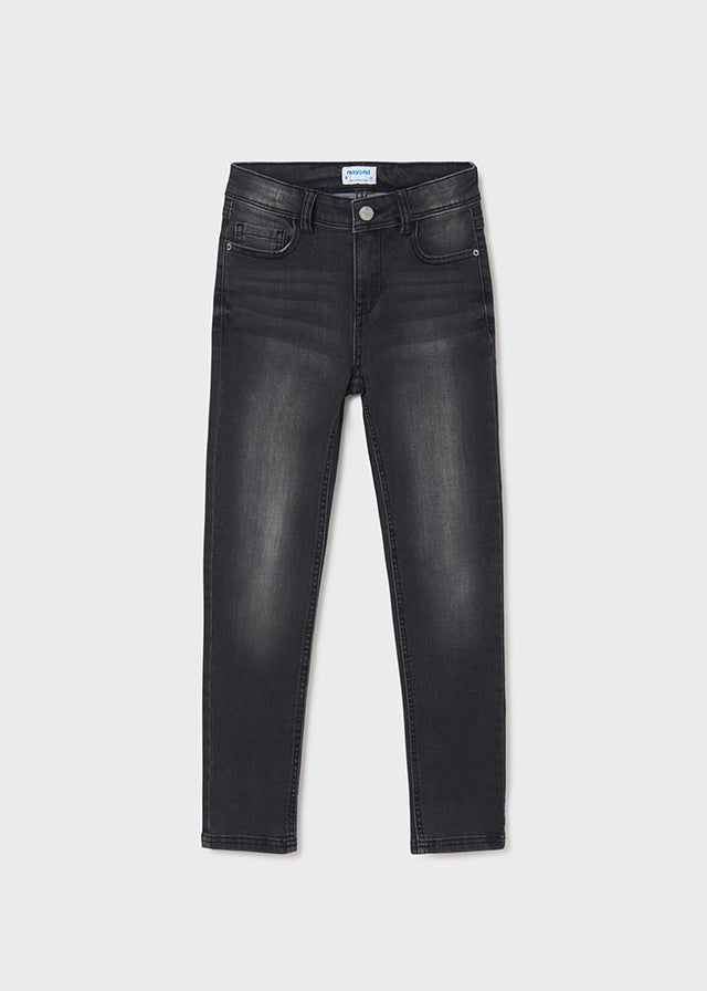 Spodnie długie jeans basic - kolor Szary ciem - Mayoral