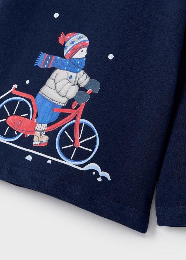 Koszulka długi rękaw "snow bike" - kolor Noc - Mayoral