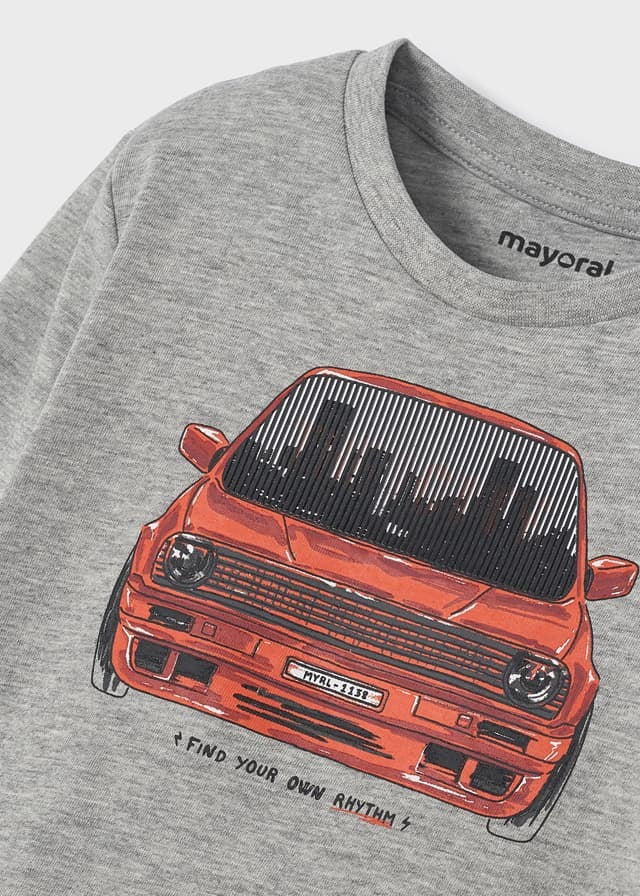 Koszulka długi rękaw samochód - kolor Stal - Mayoral
