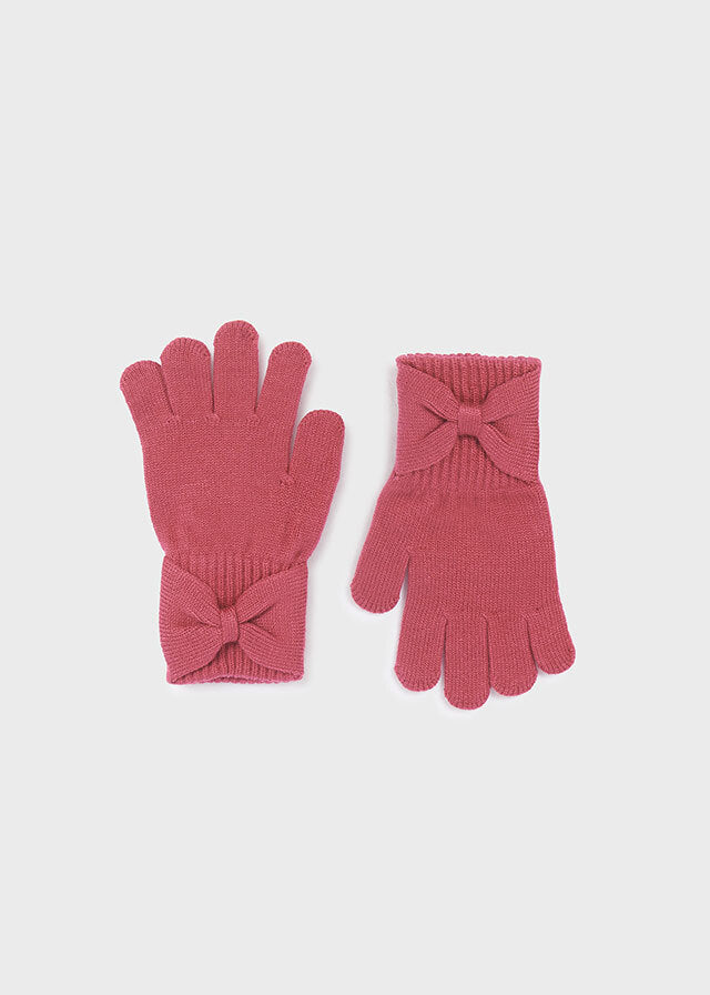 Rękawiczki z kokardką - kolor Malina - Mayoral