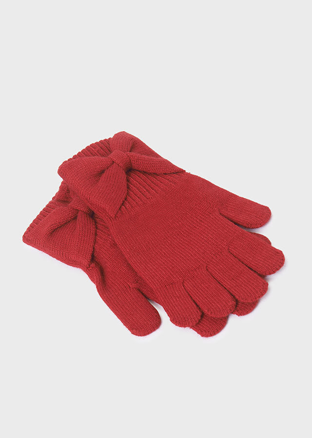 Rękawiczki z kokardką - kolor Czerwony - Mayoral