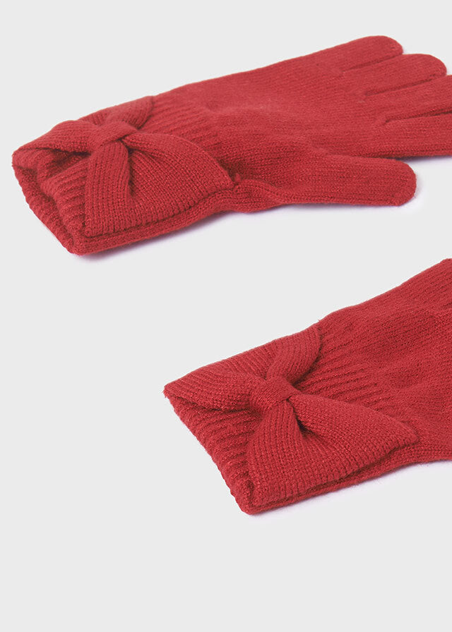 Rękawiczki z kokardką - kolor Czerwony - Mayoral