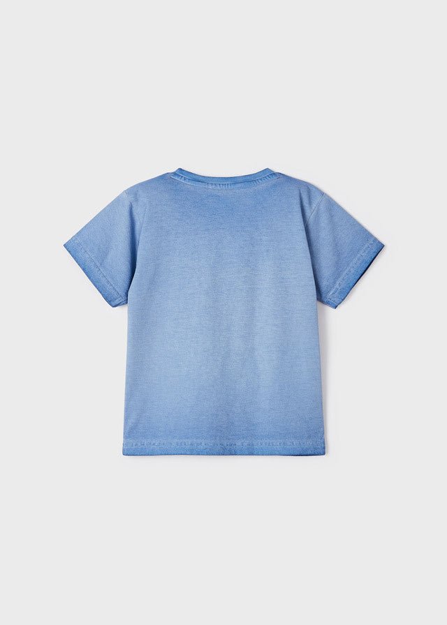 Koszulka krótki rękaw cold pigment dye - kolor Błękitny