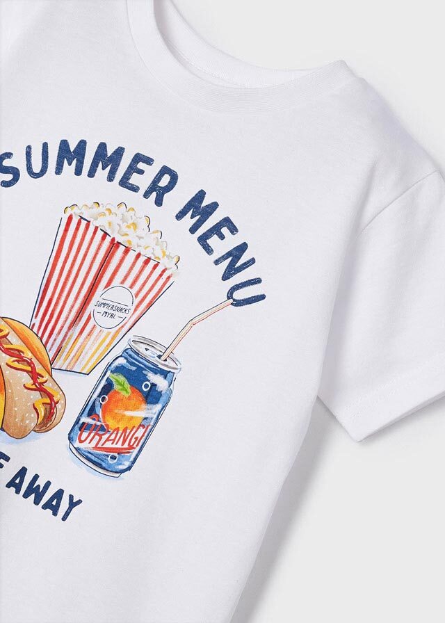 Koszulka krótki rękaw "summer snacks" - kolor Biały