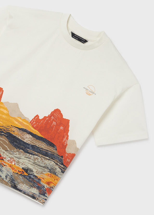 Koszulka krótki rękaw desert sunset - kolor Masala