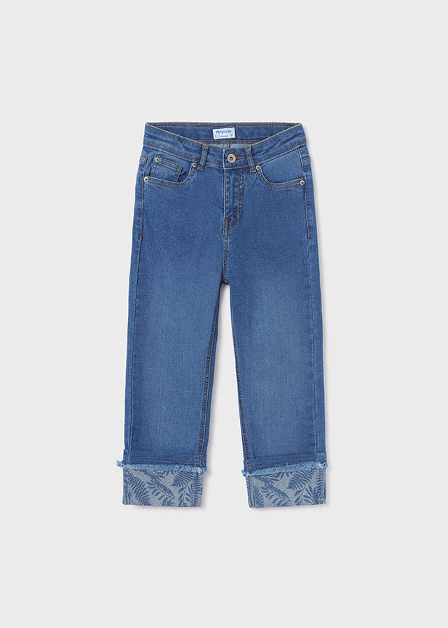 Spodnie jeansowe cropped - kolor Medio