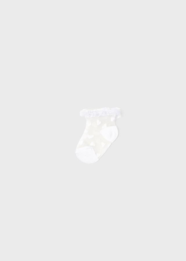 Skarpetki devore - kolor Biały
